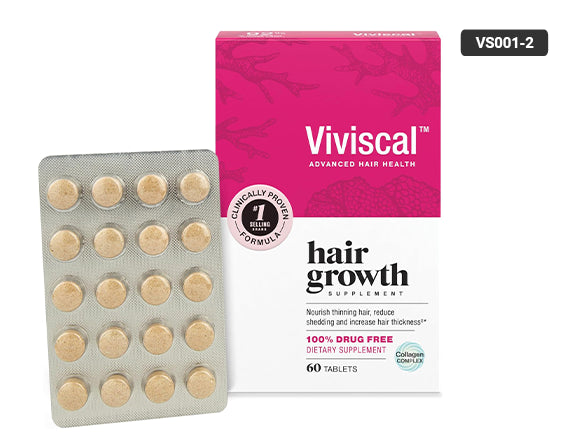 Viviscal Hair Growth Supplement (USA) 60 Tablets – a clinically tested blend with AminoMar, biotin and zinc for better nourishment of hair to make it thicker and fuller